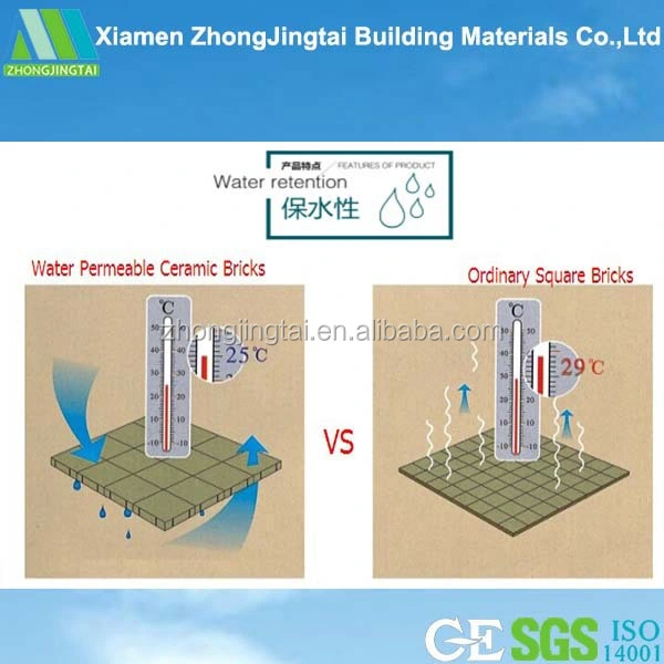 Wholesale Market That Best Selling Blind Tracks Floor Ceramic Permeable Brick